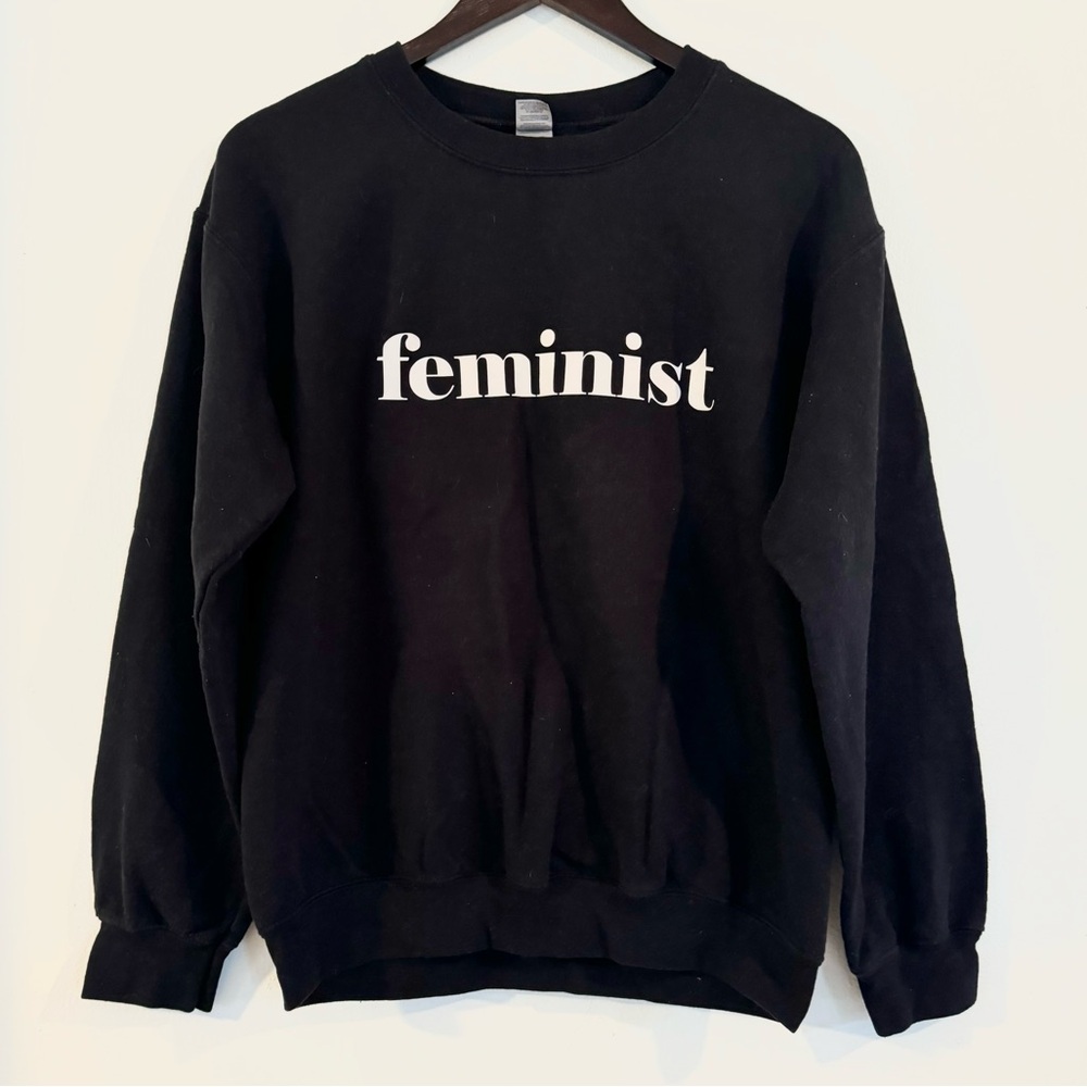 Feminist Black Gildan Sweatshirt Small